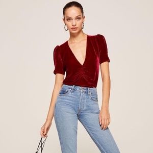 Reformation Fiona Top - Crimson Red